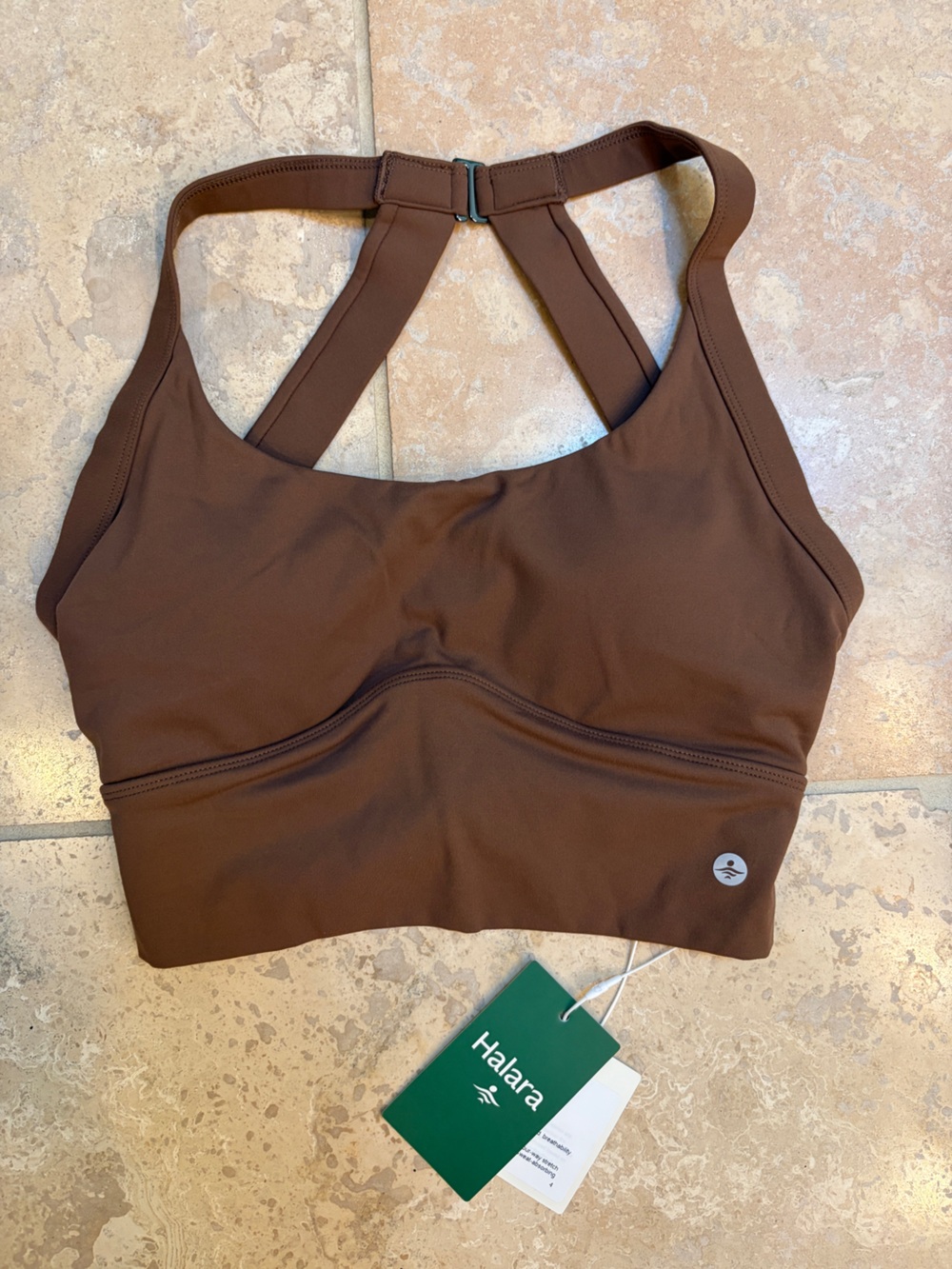 Halara Ultrasculpt Brown sports bra